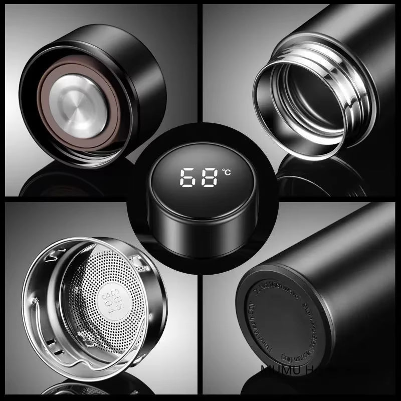 500ML Intelligent Temperature Thermos Bottle - Vacuum Insulated Hot & Cold Flask