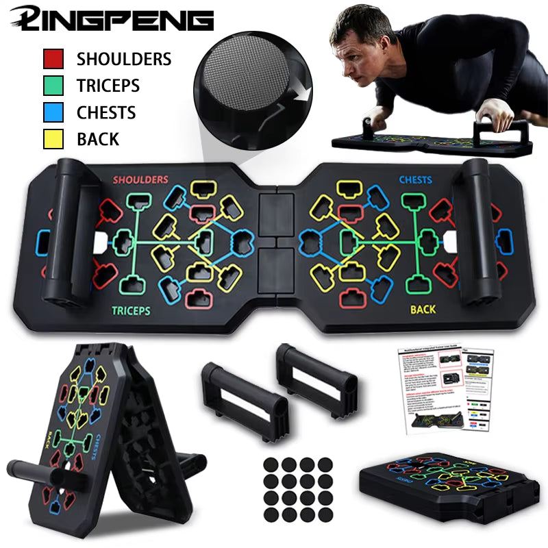 Multi-Function Push Up Board – Color-Coded Strength Training System