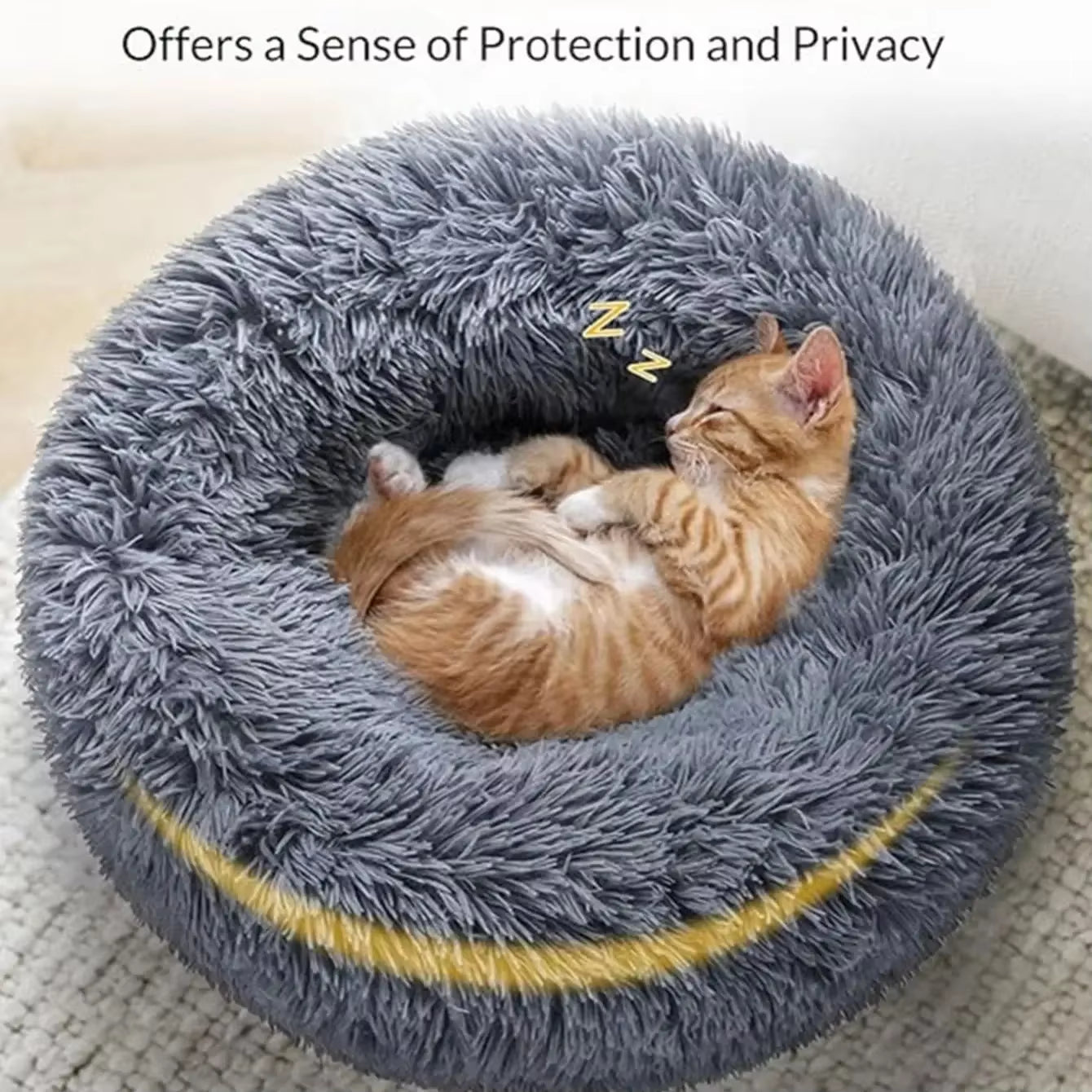Super Soft Round Pet Bed – Plush Comfort Nest for Dogs & Cats