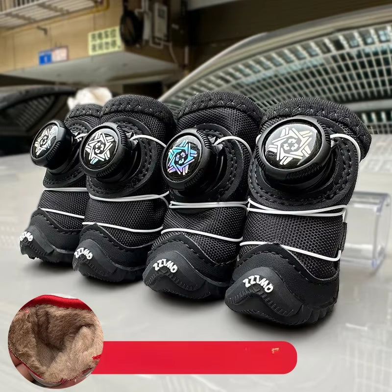 Cosy Paws Winter Dog Boots - Waterproof Fleece Shoes for Small Dogs