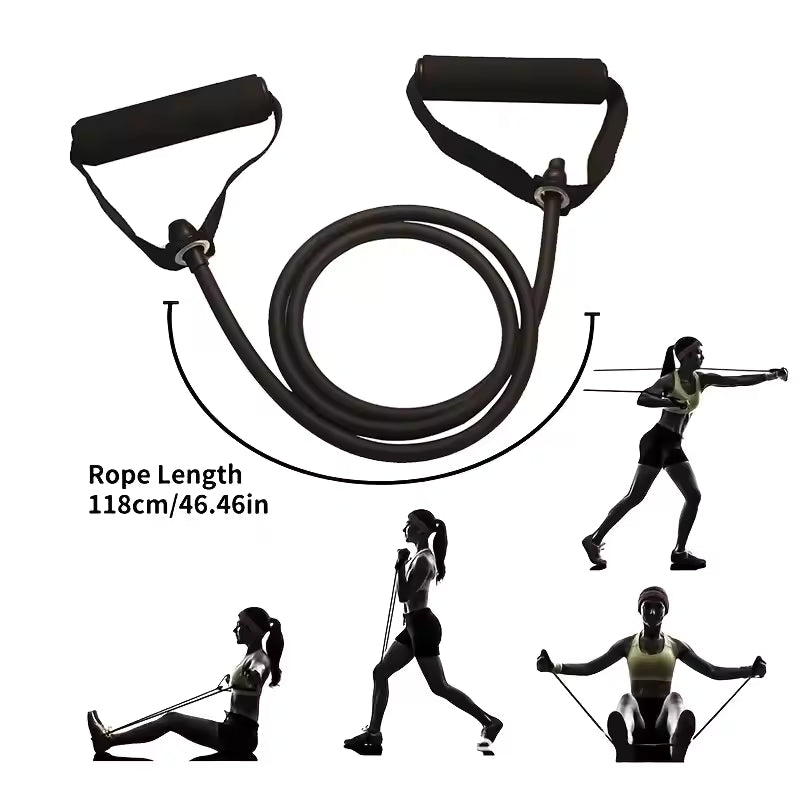 5-Level Resistance Bands - Complete Home Workout Kit