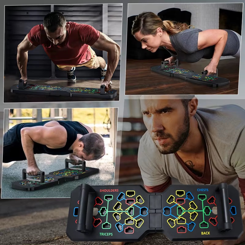 Multi-Function Push Up Board – Color-Coded Strength Training System
