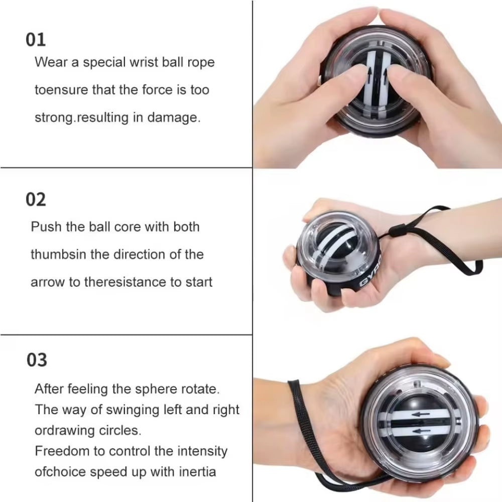 Power Gyro Ball - Wrist & Forearm Strengthener for Grip Training