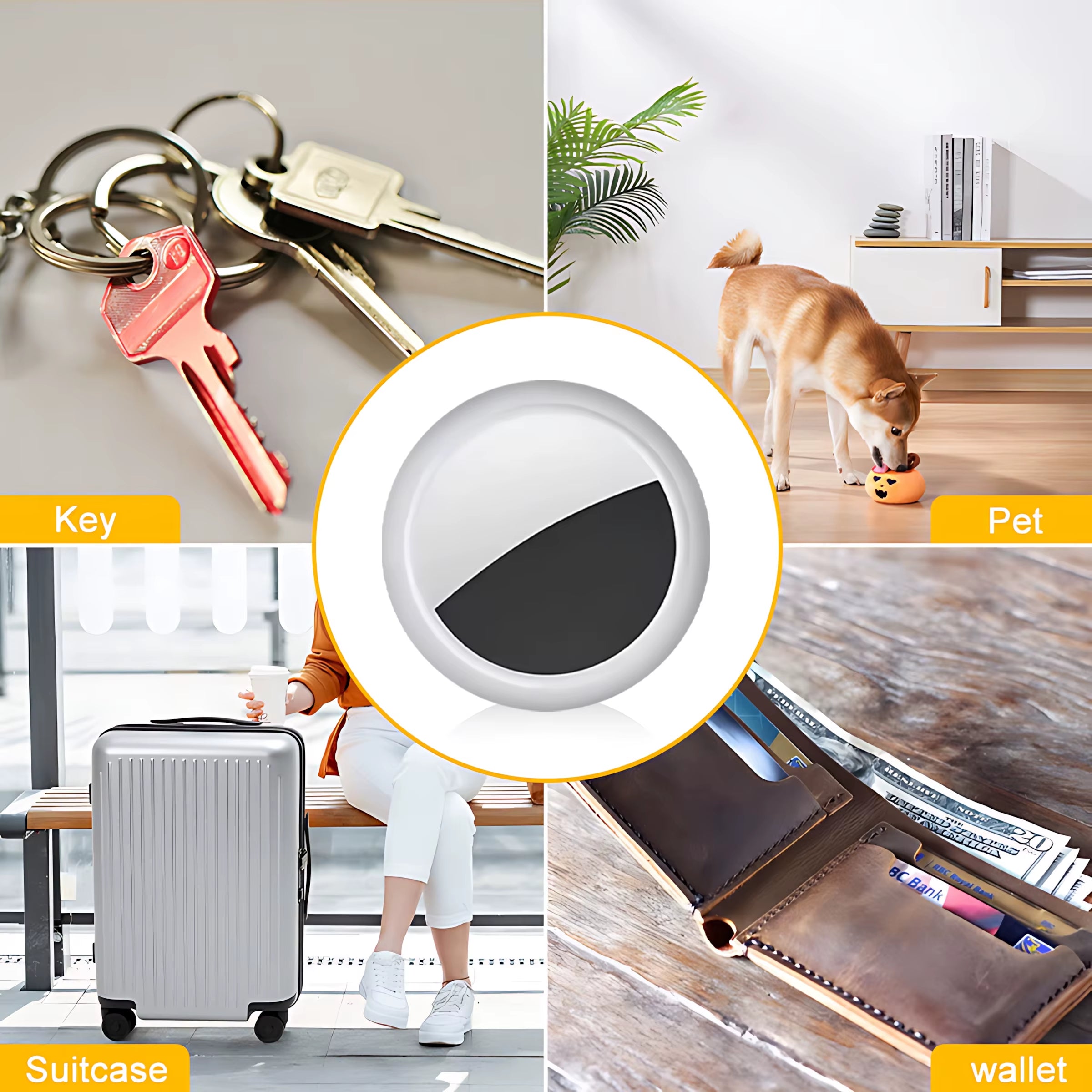 Never Lose Anything Again - Smart Bluetooth GPS Tracker for Keys, Wallet & Pets