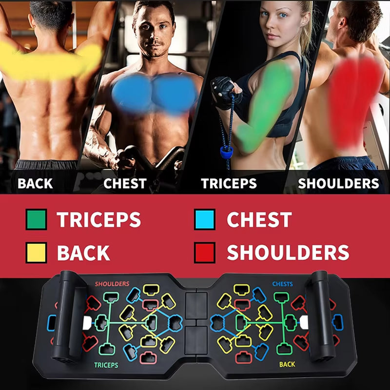 Multi-Function Push Up Board – Color-Coded Strength Training System