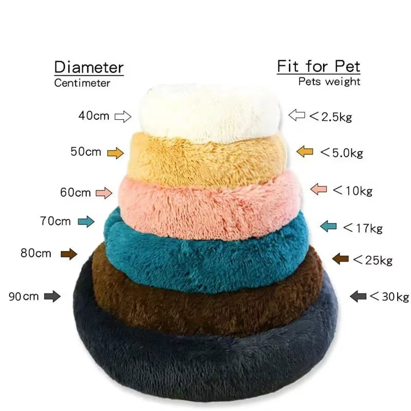 Super Soft Round Pet Bed – Plush Comfort Nest for Dogs & Cats