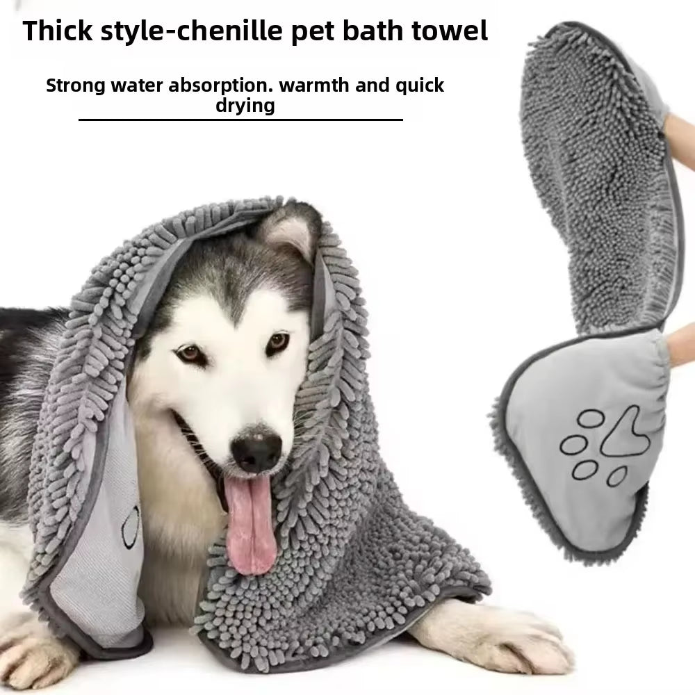 Ultra-Absorbent Pet Bath Robe Towel – Quick-Dry Comfort for Dogs & Cats