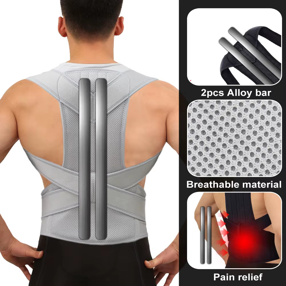 PosturePro Back Brace – Adjustable Lumbar Support for Pain Relief & Alignment