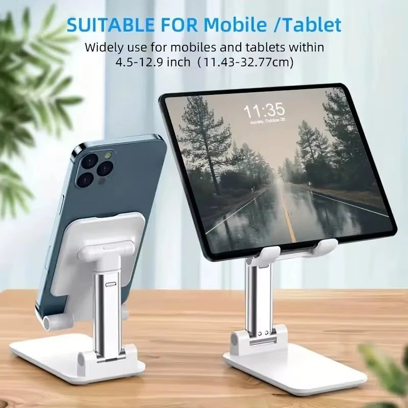 Adjustable Foldable Phone & Tablet Stand - Universal Desktop Holder for iPhone & iPad