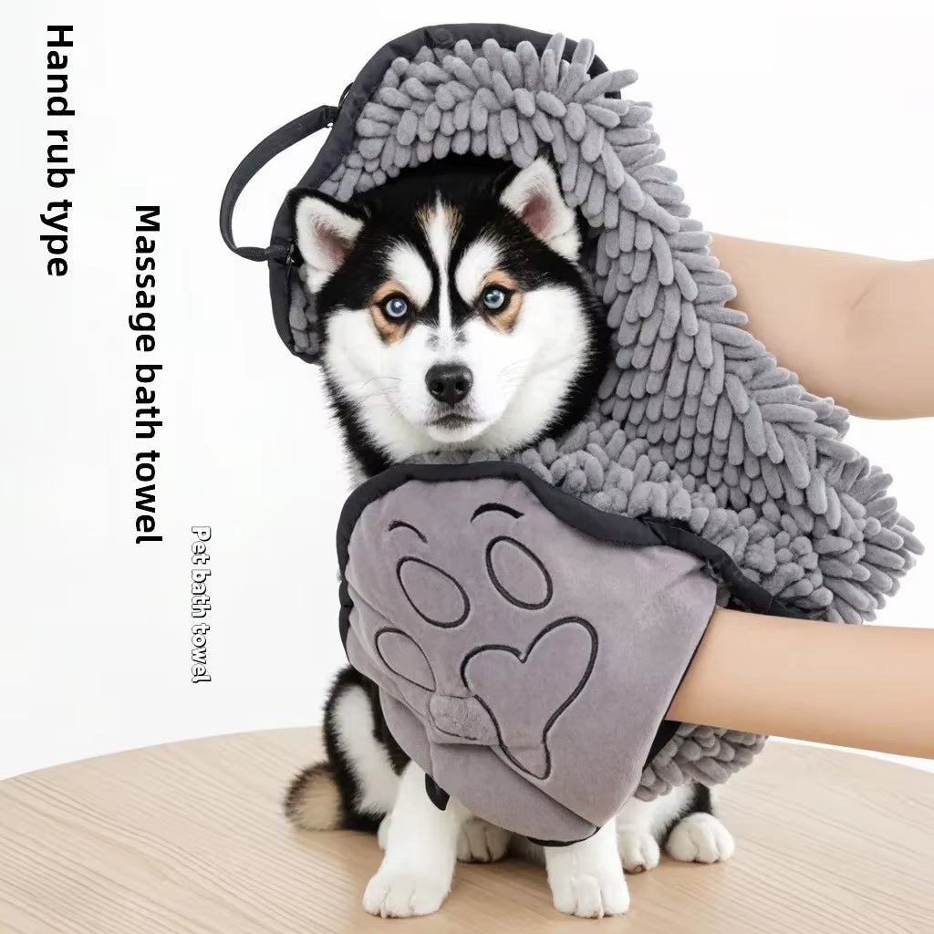 Ultra-Absorbent Pet Bath Robe Towel – Quick-Dry Comfort for Dogs & Cats